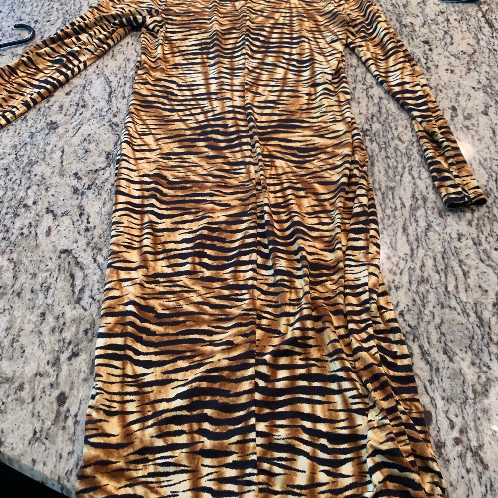 Animal print dress.